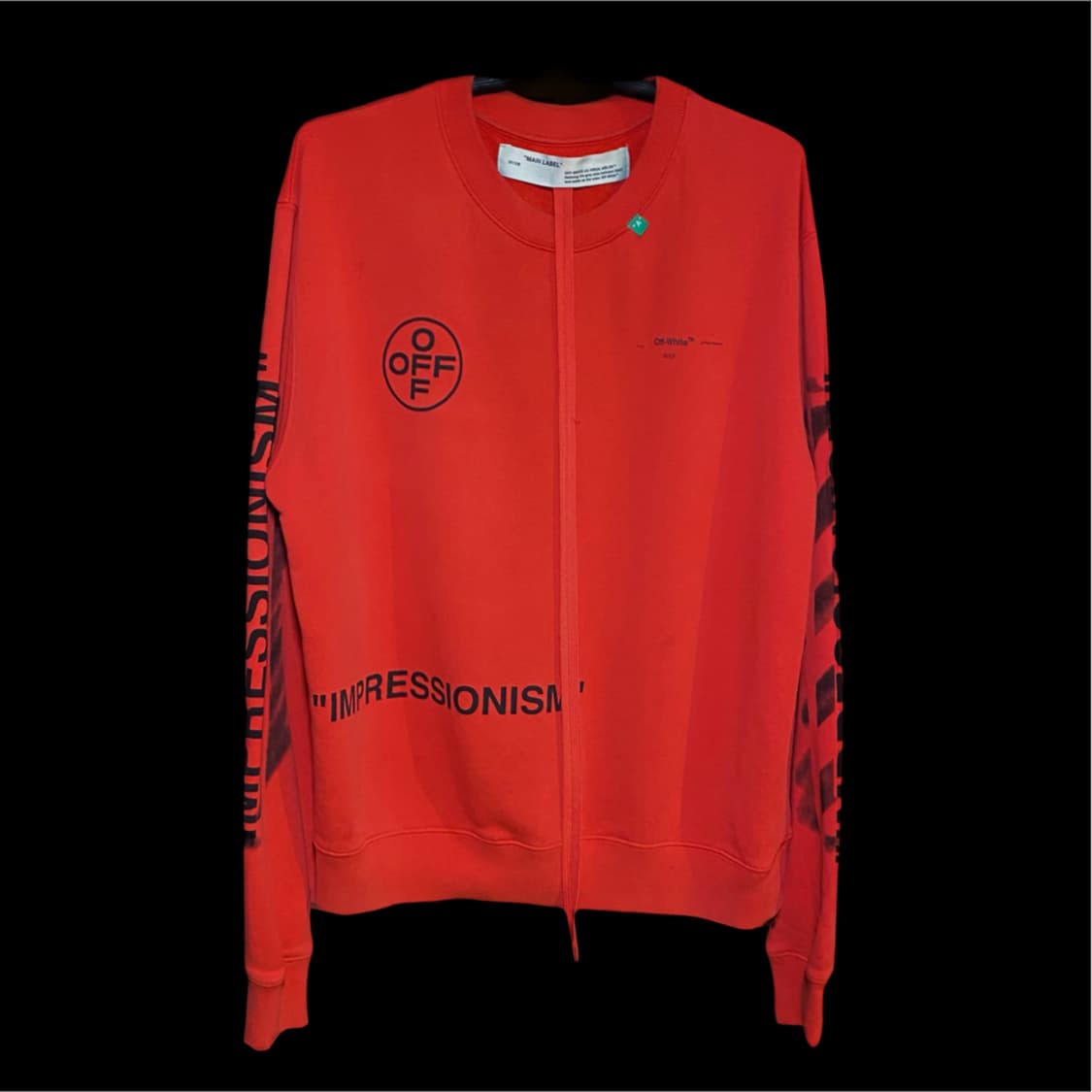 오프화이트 레드 맨투맨  상품이미지2
