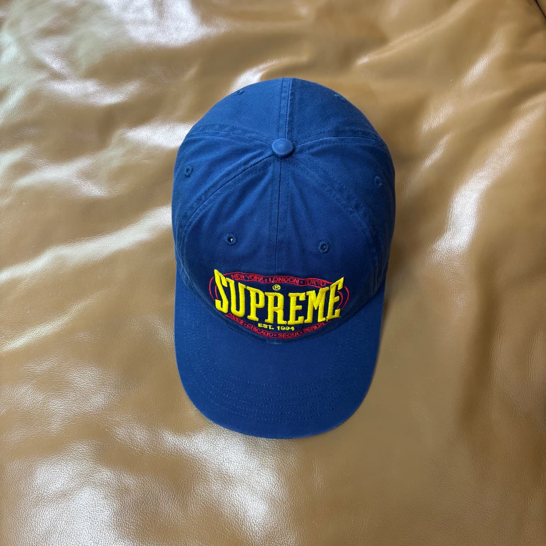 Supreme 슈프림 23fw 웜업 네이비 6패널 볼캡 모자 (Navy) 상품이미지6