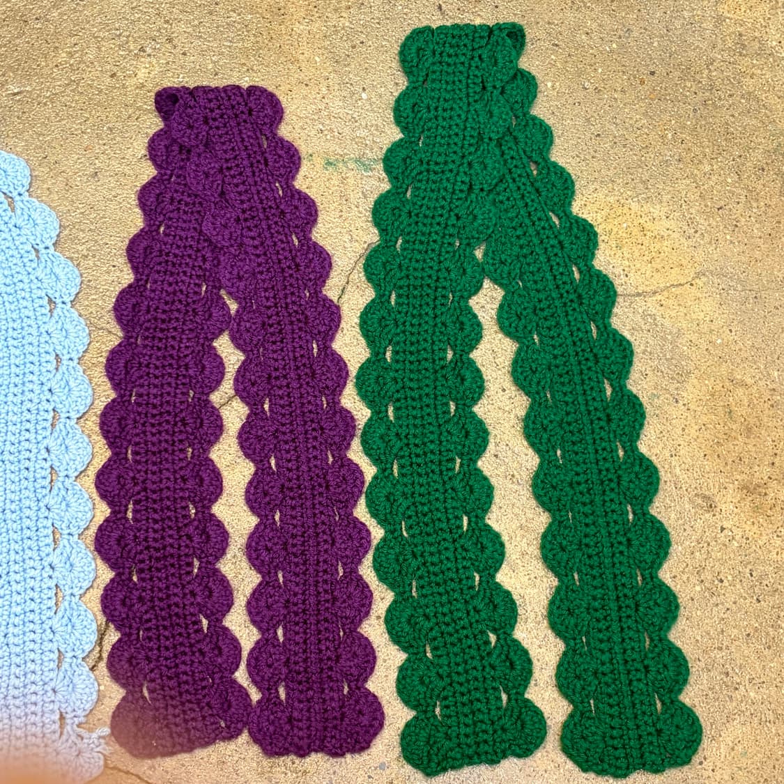 레어 90s 미국 빈티지 니트 핸드메이드 머플러 목도리 상품이미지3