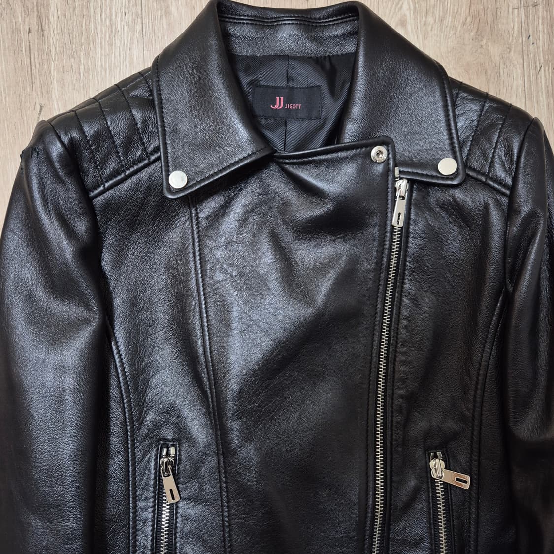 지고트 여성 천연 소가죽 라이더 가죽자켓 85-88-155 상품이미지2