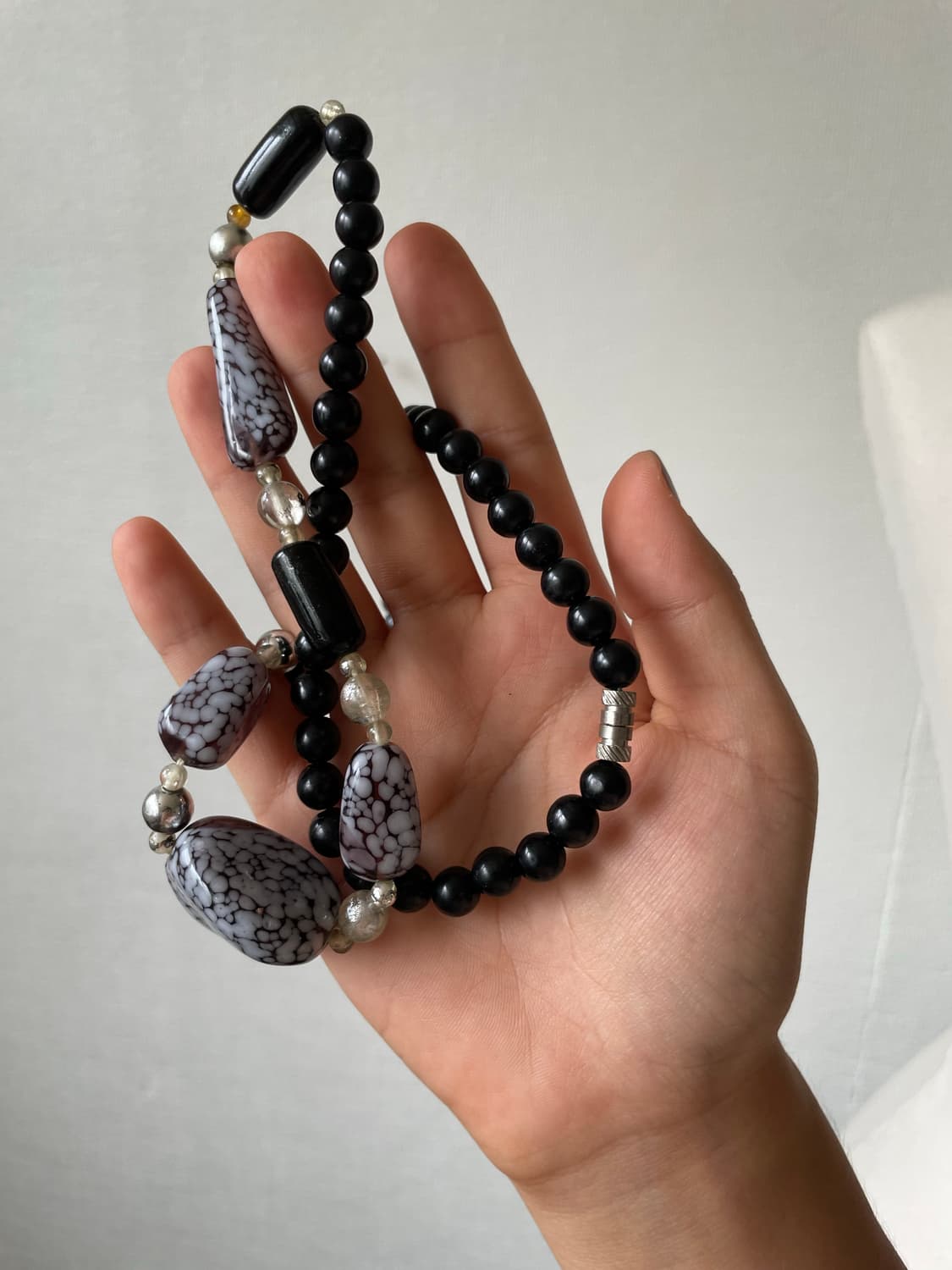 Oriental Natural Purple Stone Necklace 상품이미지5