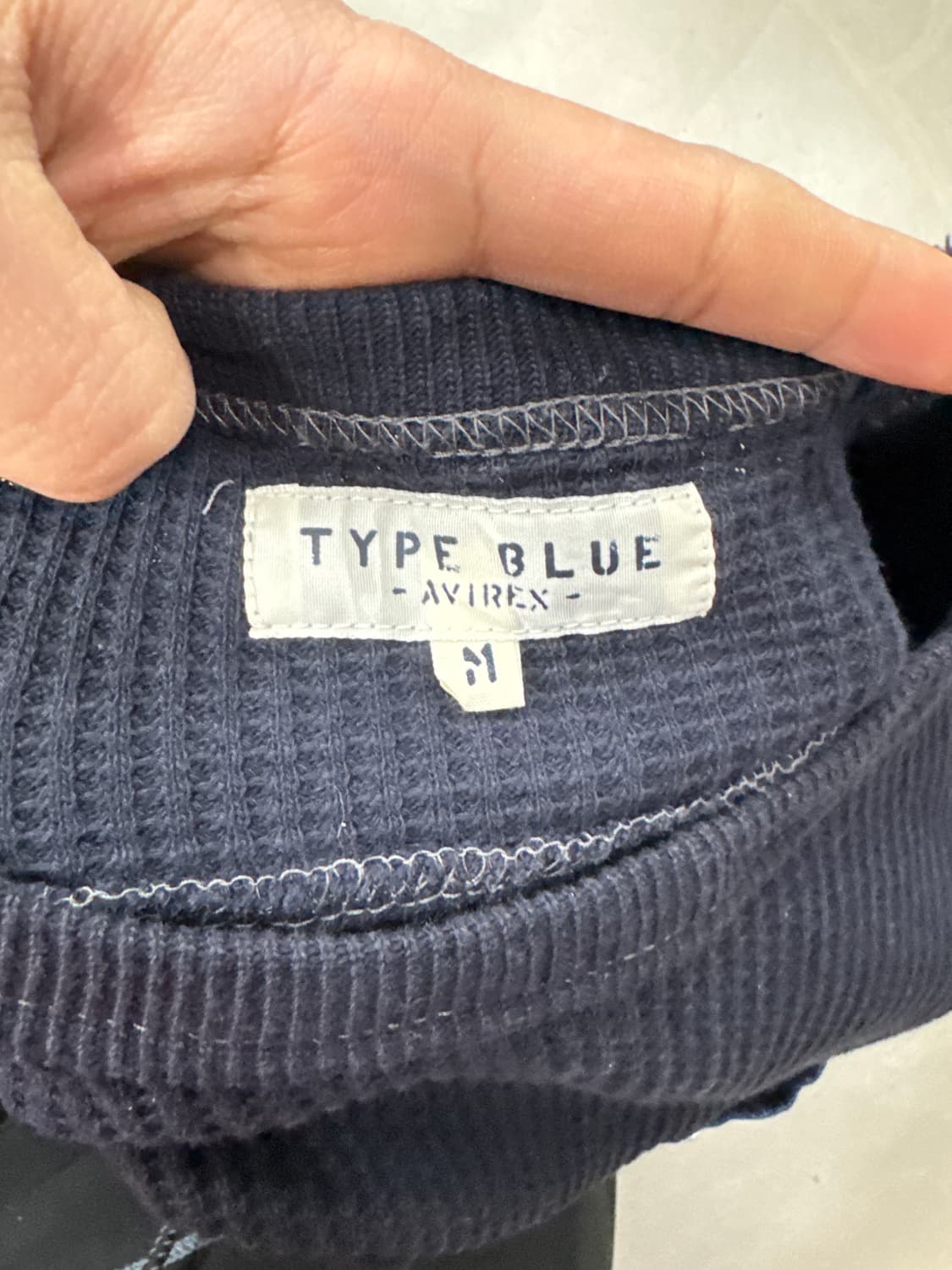 아비렉스 타입 블루 데님 니트 M 상품이미지5