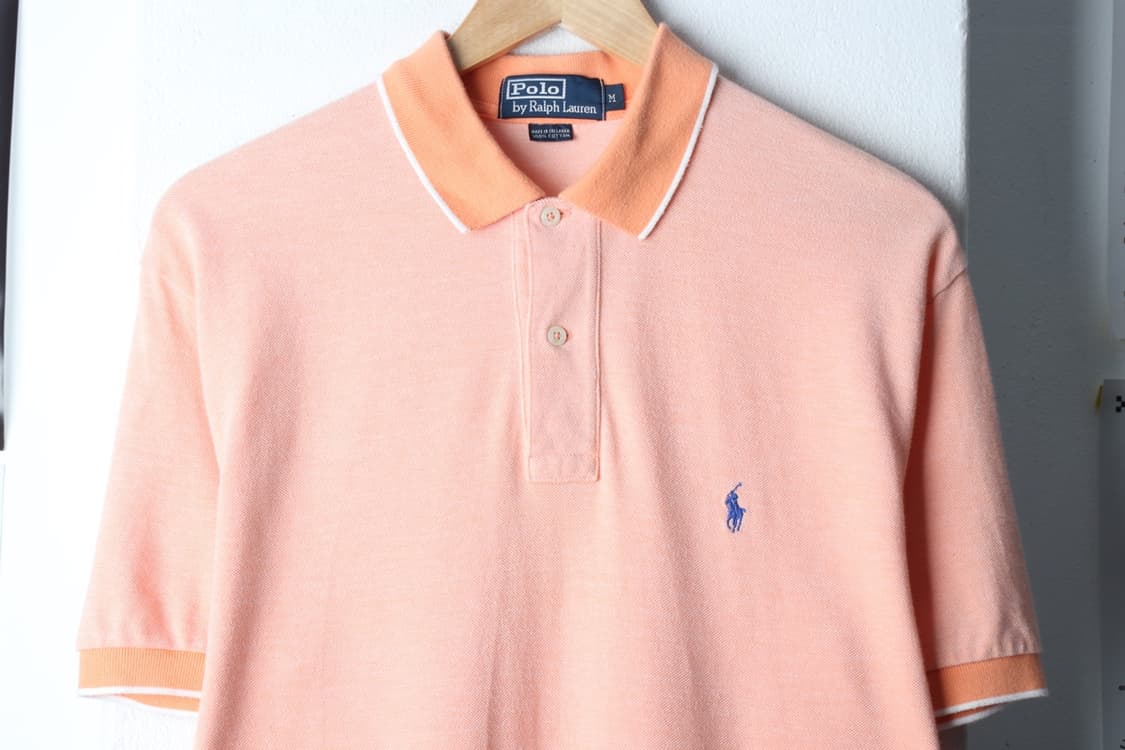 (M-XL) 폴로 랄프로렌 반팔 카라 티셔츠 오렌지 무지-H30629 상품이미지3