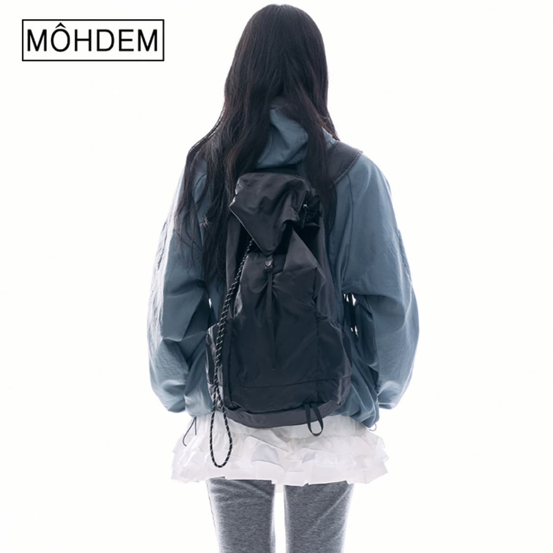[Unisex] 마운틴 나일론 메쉬 스트링 백팩 대용량 배낭 상품이미지2