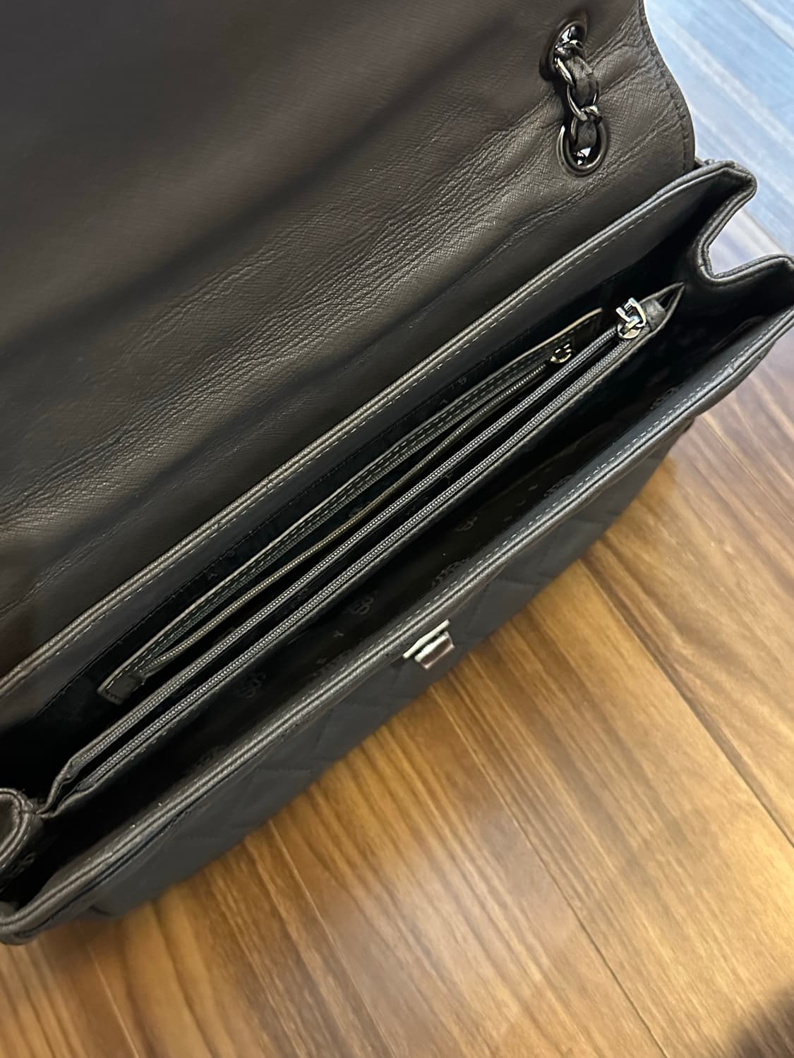 시슬리 퀄팅 체인 숄더백 회색 상품이미지7