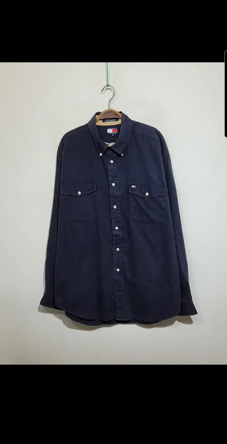 (3XL) 타미힐피거 빅사이즈 셔츠 네이비 토미 포켓 캐주얼  상품이미지1