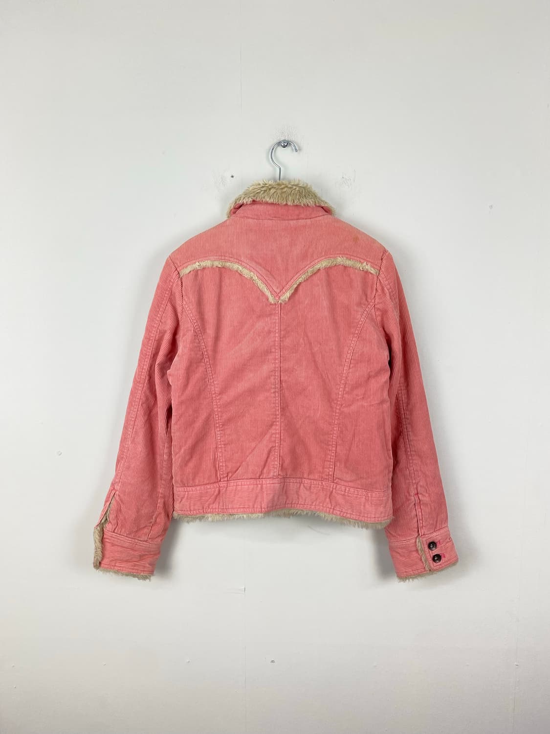 리바이스 코듀로이 핑크 쉐르파 양털 트러커 자켓 M 상품이미지2