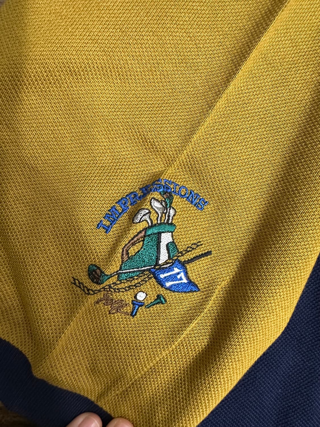 Impressions 임프레션즈 빈티지 컬러블록 카라티L-XL 상품이미지4