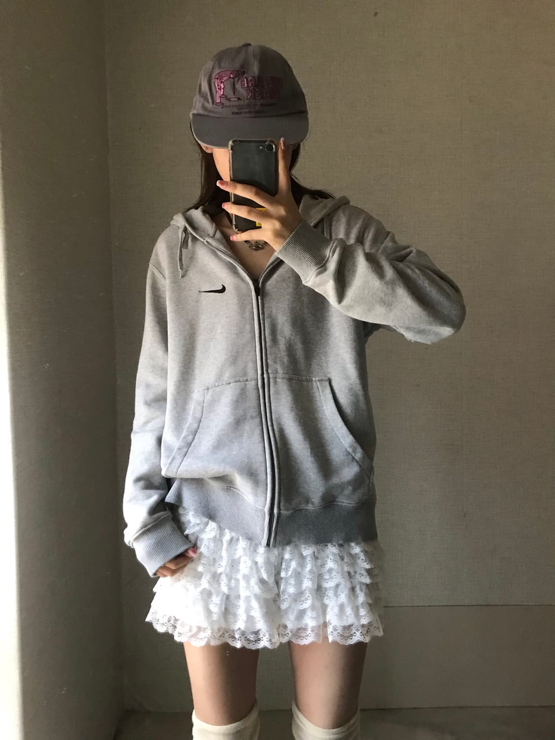 나이키 그레이 후드집업 상품이미지4