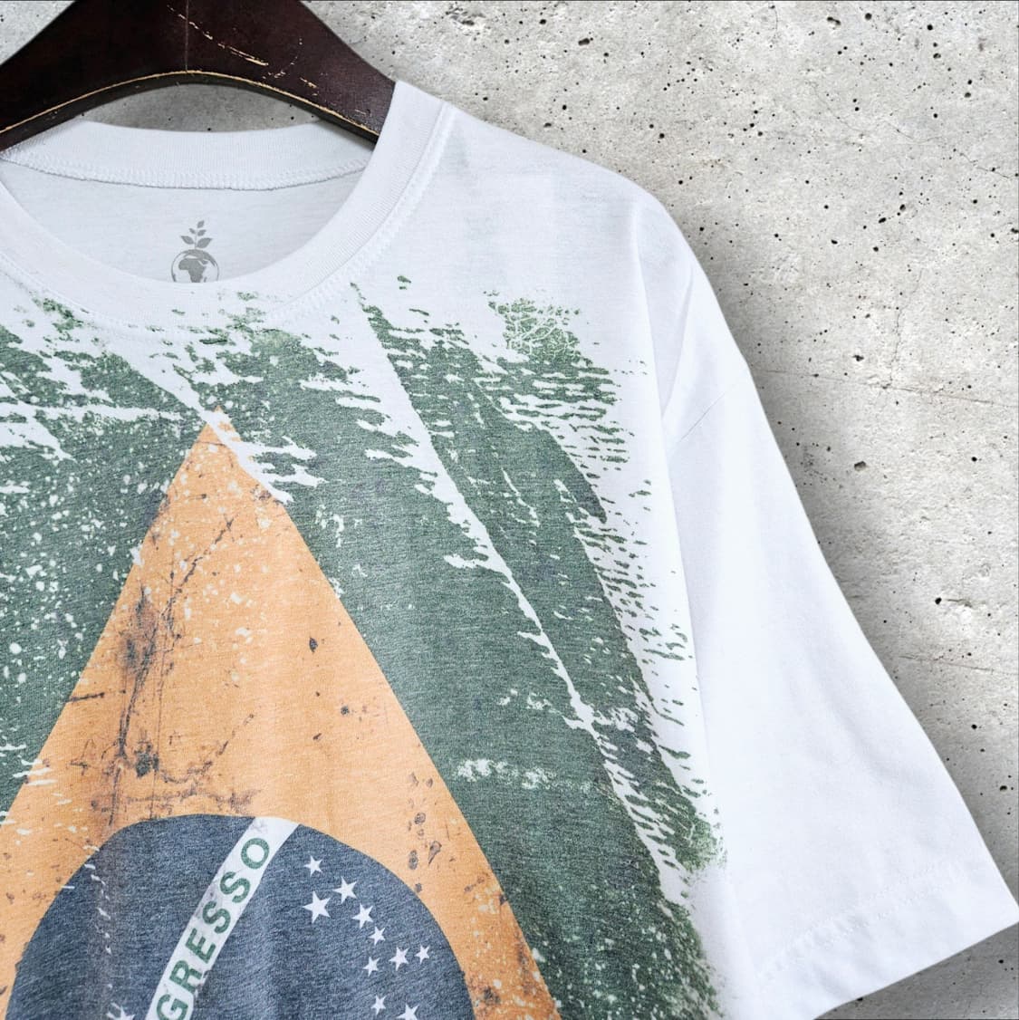 Pierim 브라질 국기 프린팅 반팔티 (95/M) 상품이미지4