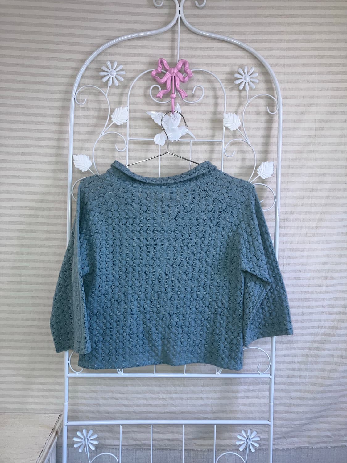 빈티지 민트 펀칭 가디건 y2k 스트릿 갸루 펑키 일본빈티지 상품이미지5