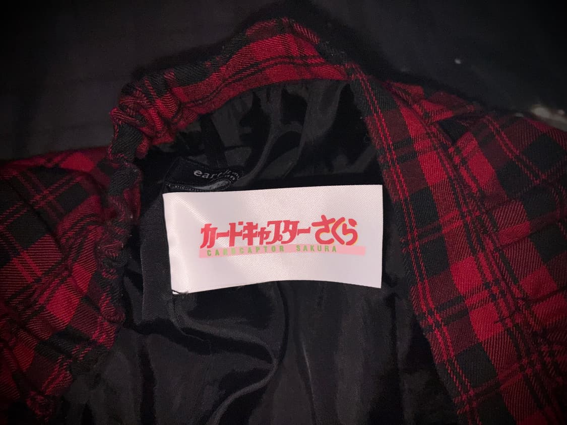 빈티지 갸루 펑크 캐캐체 아무깔 카드캡터 사쿠라 콜라보 체크 스커트 상품이미지3