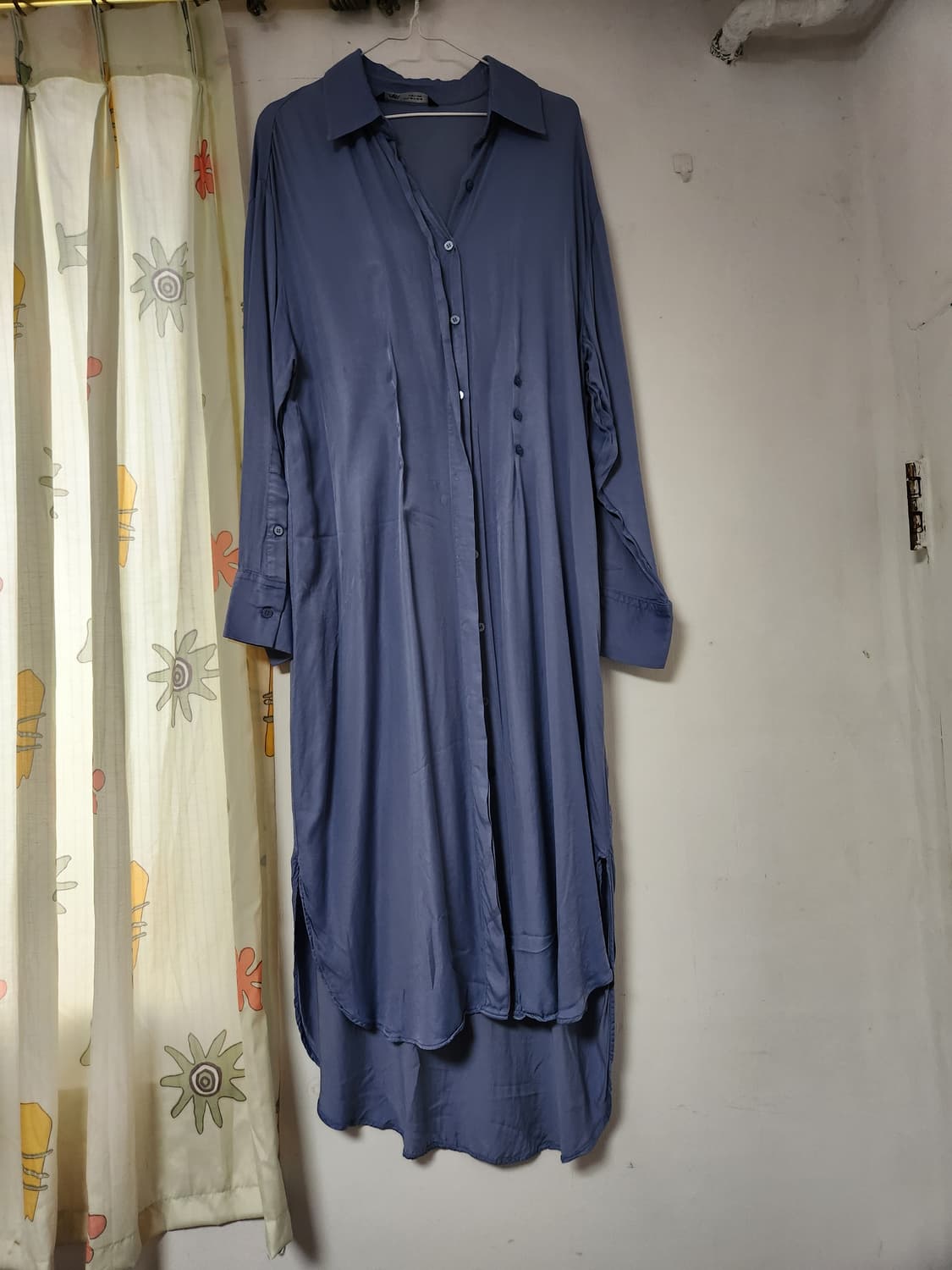 H&M 블루 셔츠형 롱 원피스 165/84A 상품이미지2