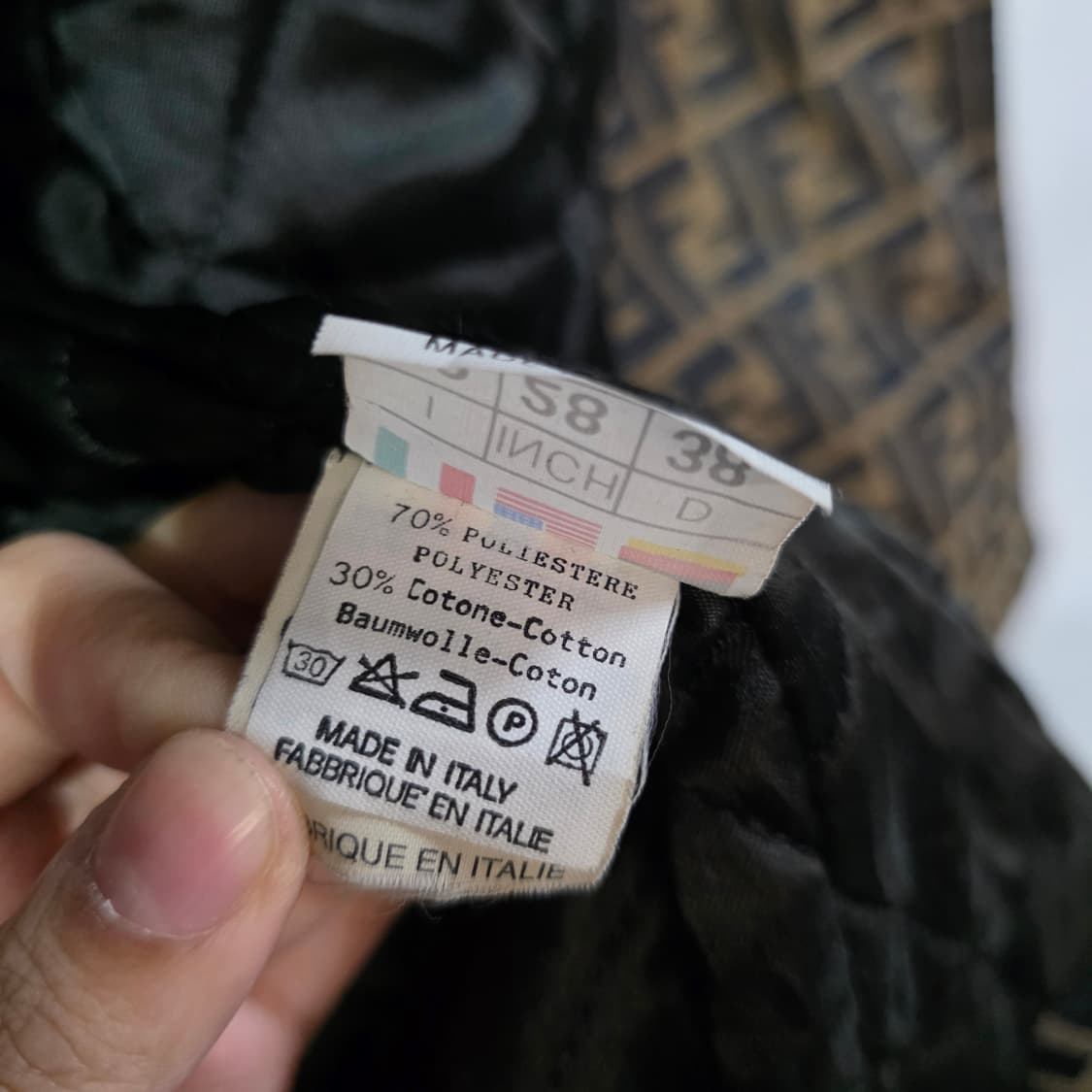 정품)  펜디 여성 주카 FF로고 패턴 누빔코트 자켓 M 상품이미지6