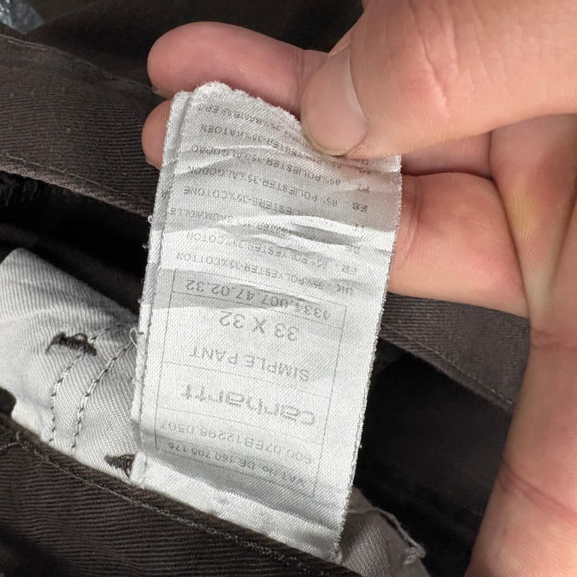 (32)칼하트심플팬츠브라운 상품이미지4