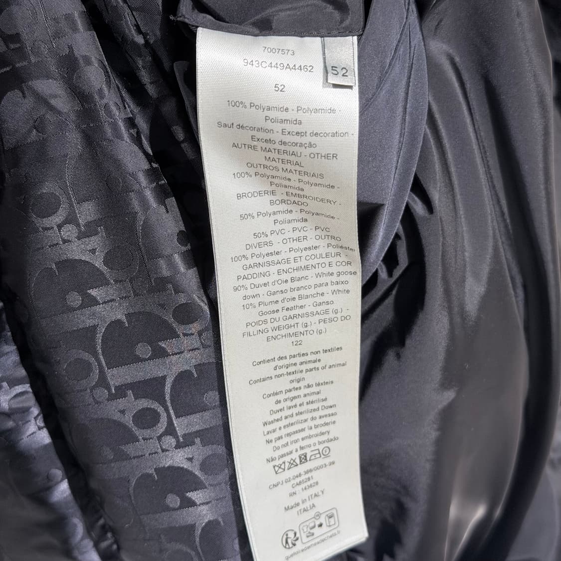 (S+ / 52) / 디올 오블리크 블랙 패딩 상품이미지7