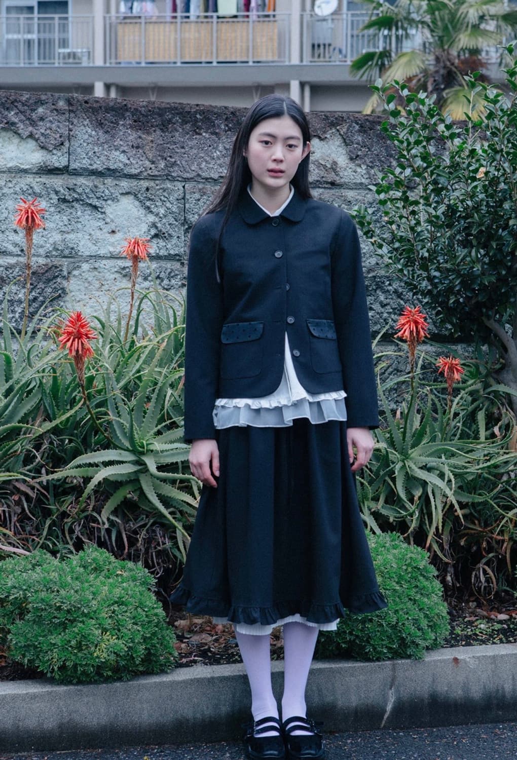 [OHESHIO] dot round collar jacket 상품이미지5