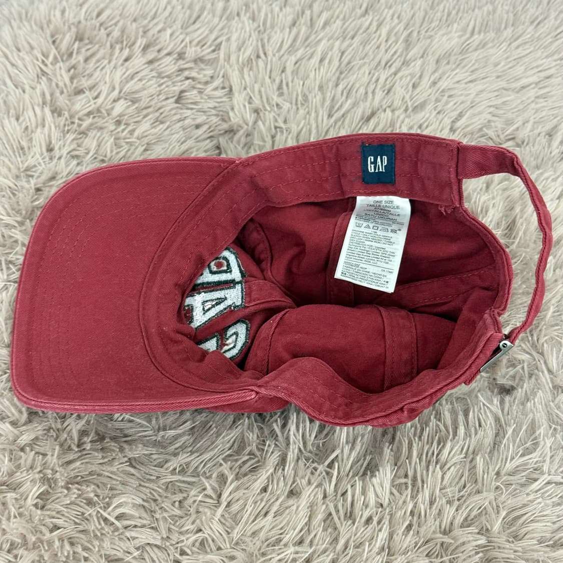 갭 오리지널 스펠아웃 빈티지 레드 볼캡 (57,60cm) 상품이미지5