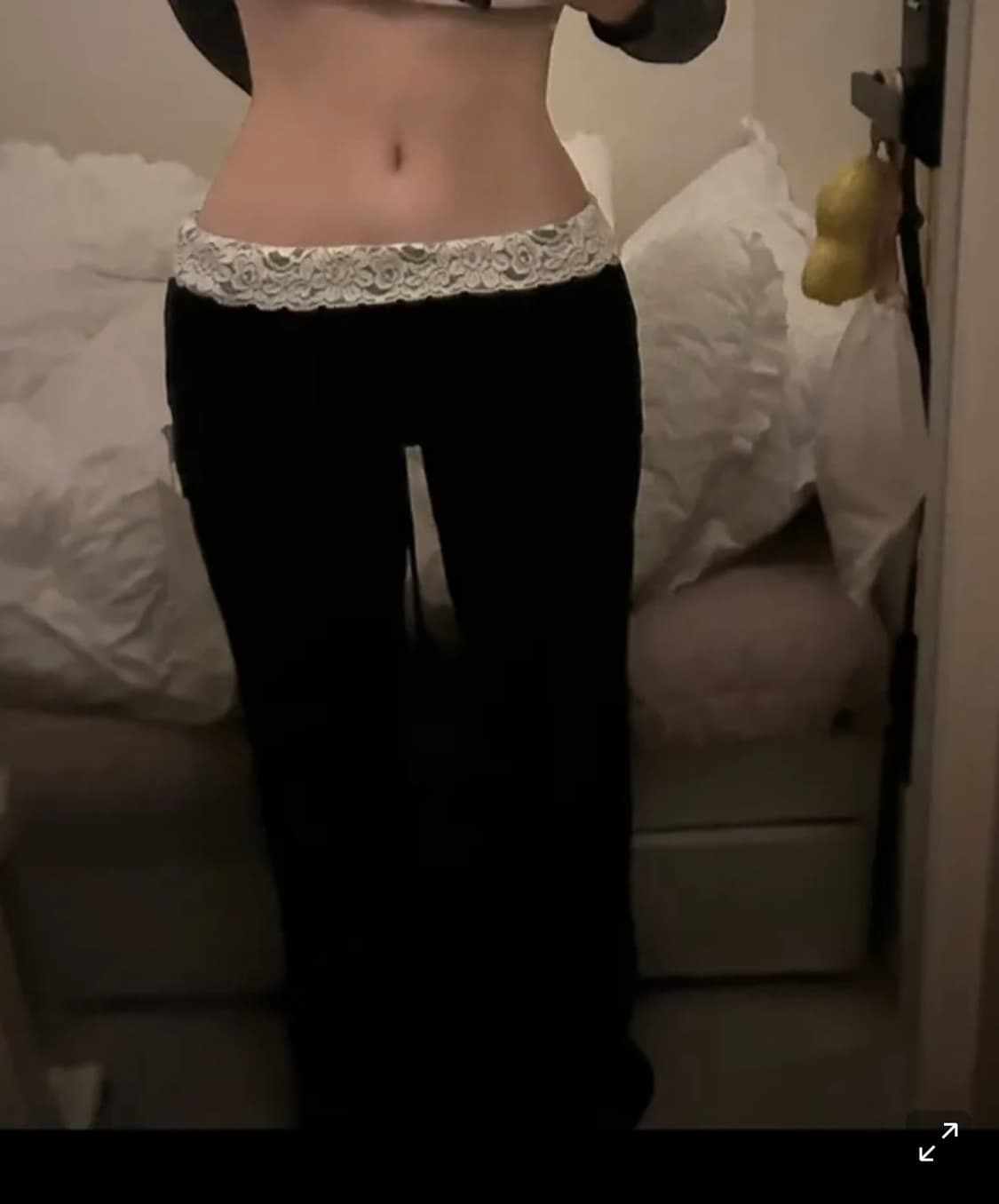 포어링 레이스 밴딩 블랙 트레이닝 부츠컷 팬츠 엔젤넘버555쓰리타임즈 상품이미지5