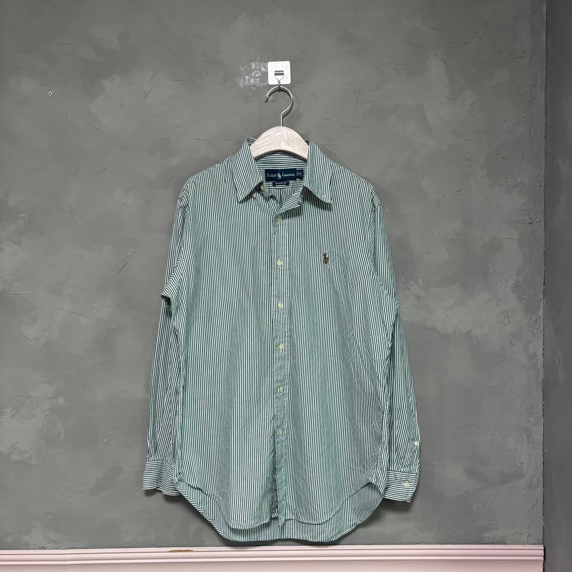폴로 랄프로렌 스트라이프 셔츠 그린 상품이미지1