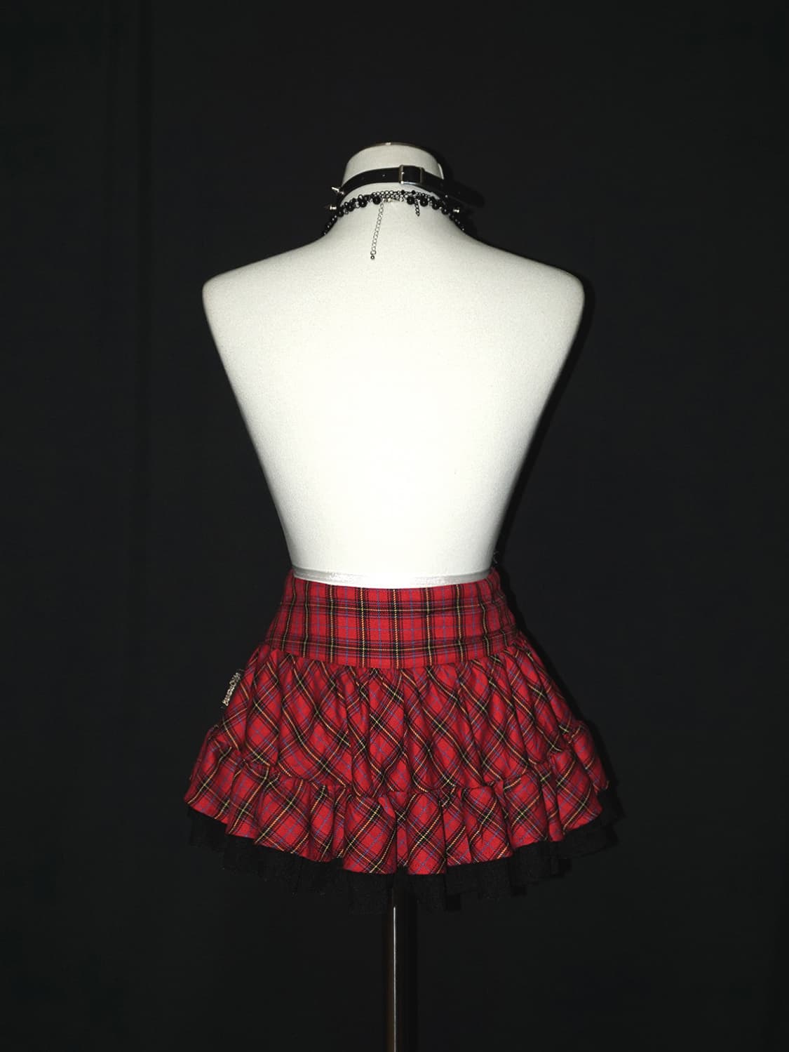 (banana chips) tartan check wrap skort  상품이미지5