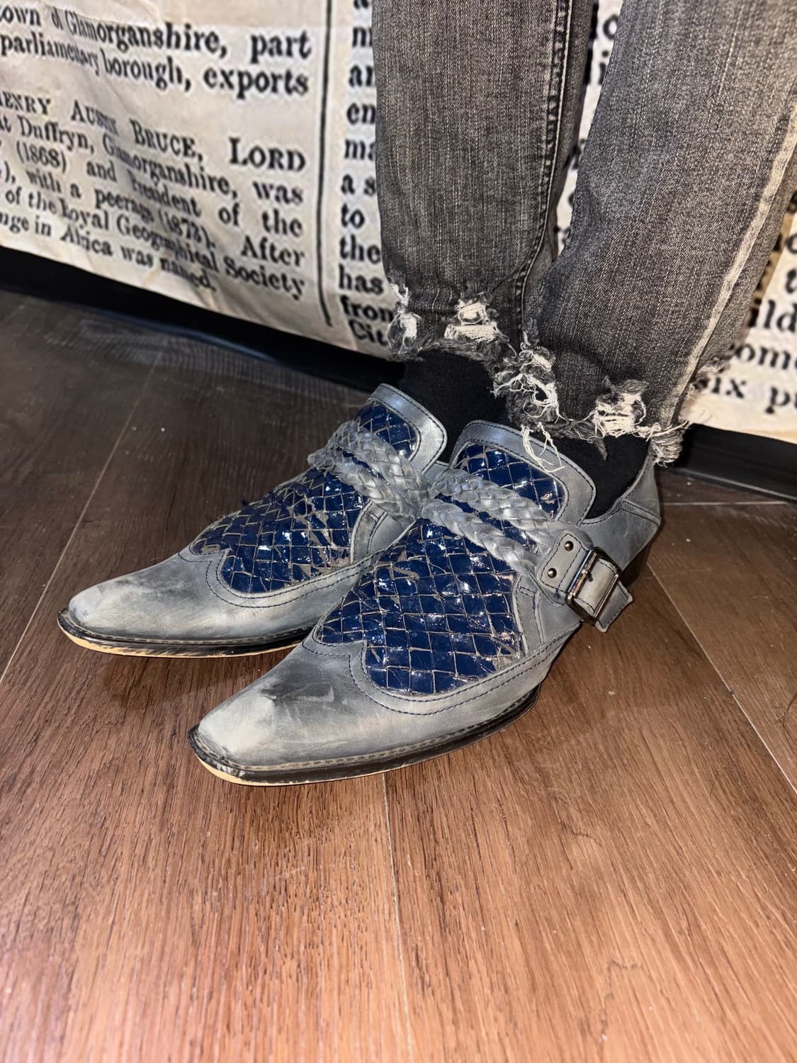 Tornado mart blue Crocodile Leathe shoes 상품이미지1