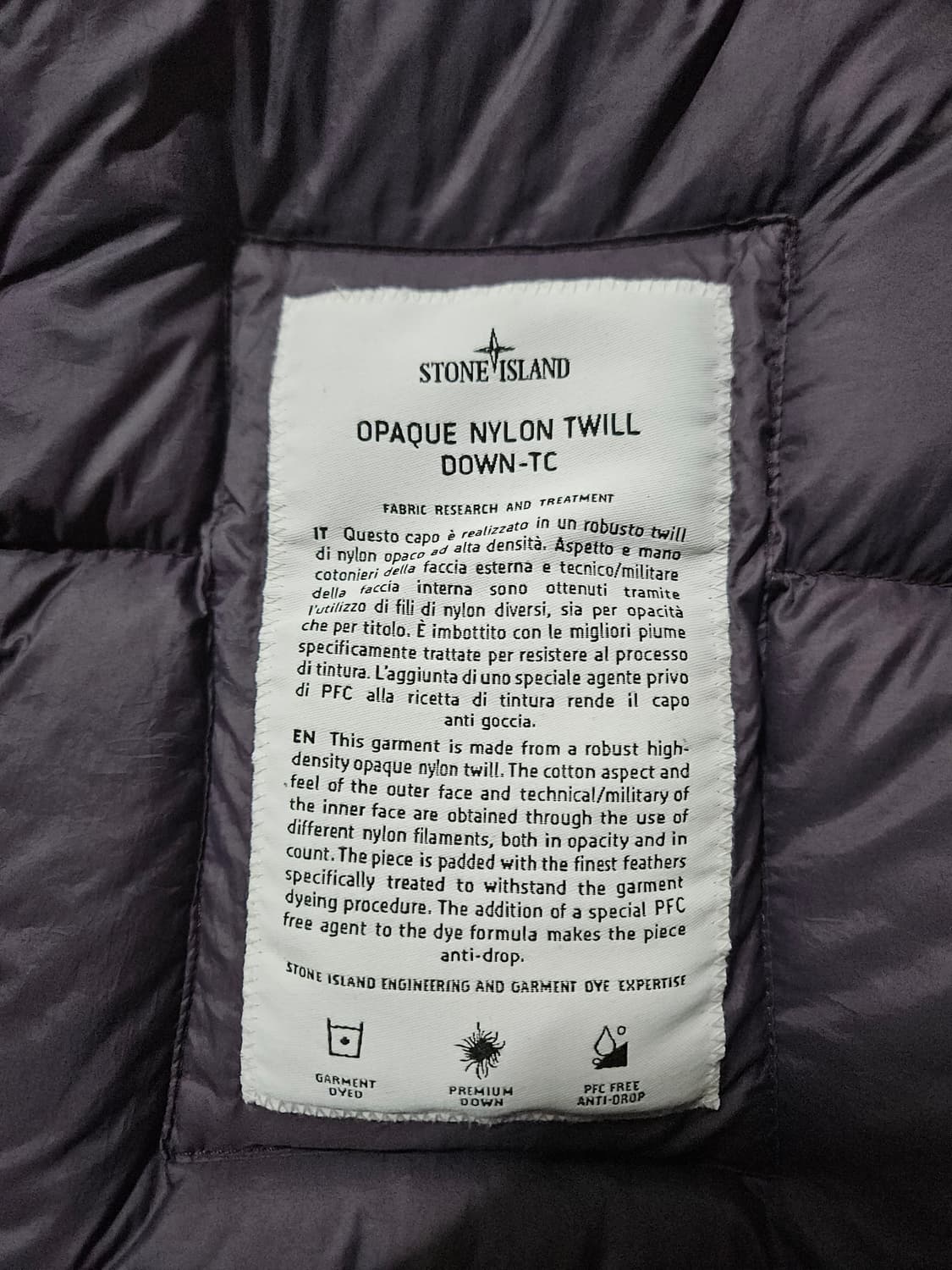 스톤아일랜드 23FW 오파크 나일론 다운 패딩 상품이미지8