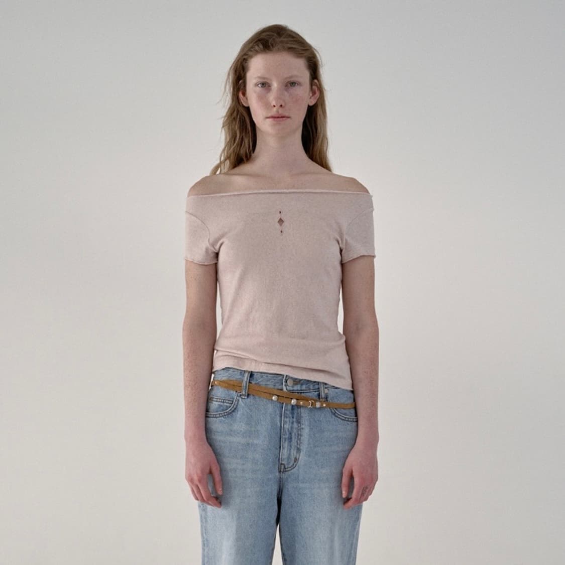 Verso NATURAL EMBROIDERY BOATNECK TOP 상품이미지2