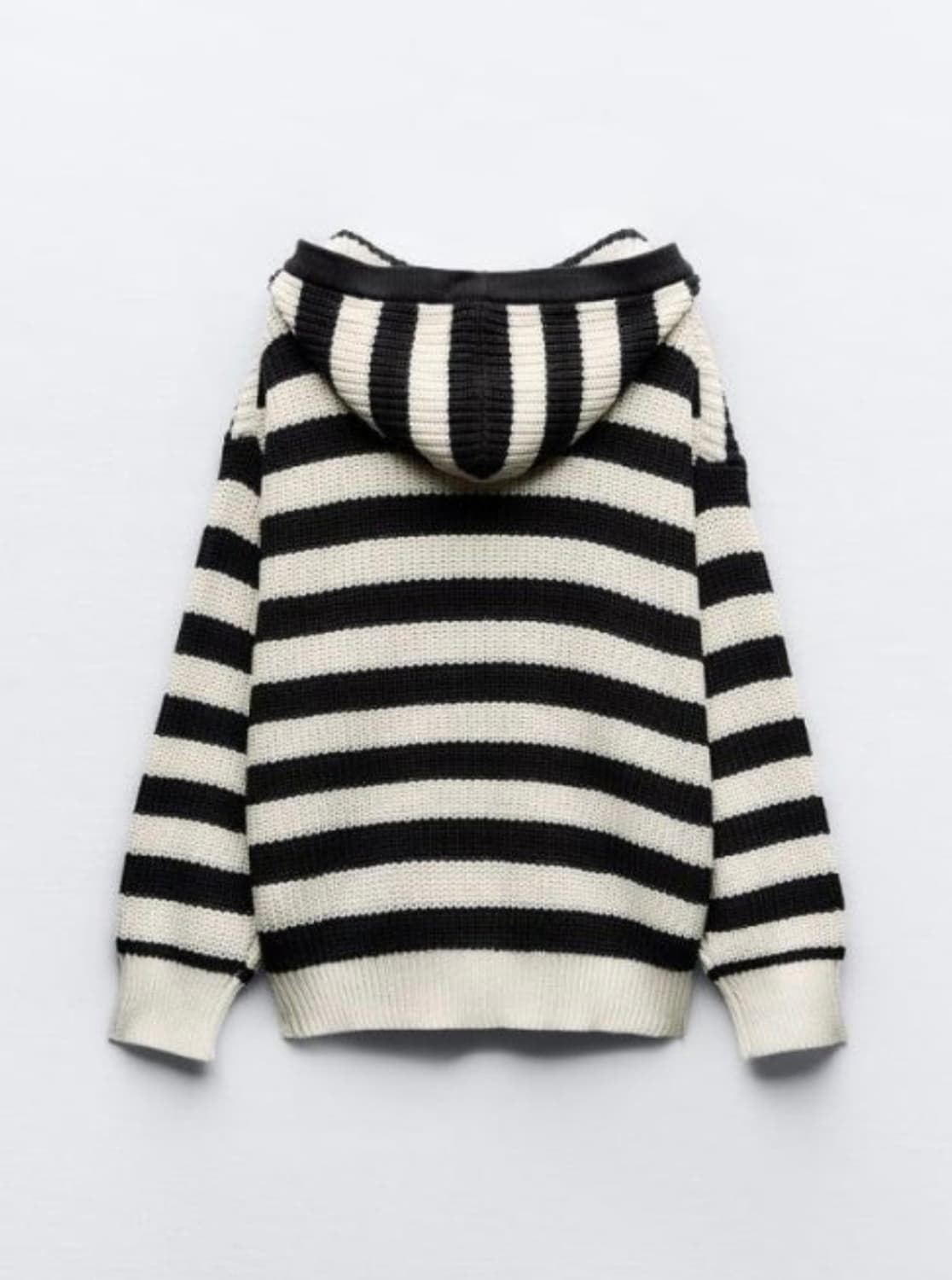 자라 ZARA 단가라 후드 니트 상품이미지2