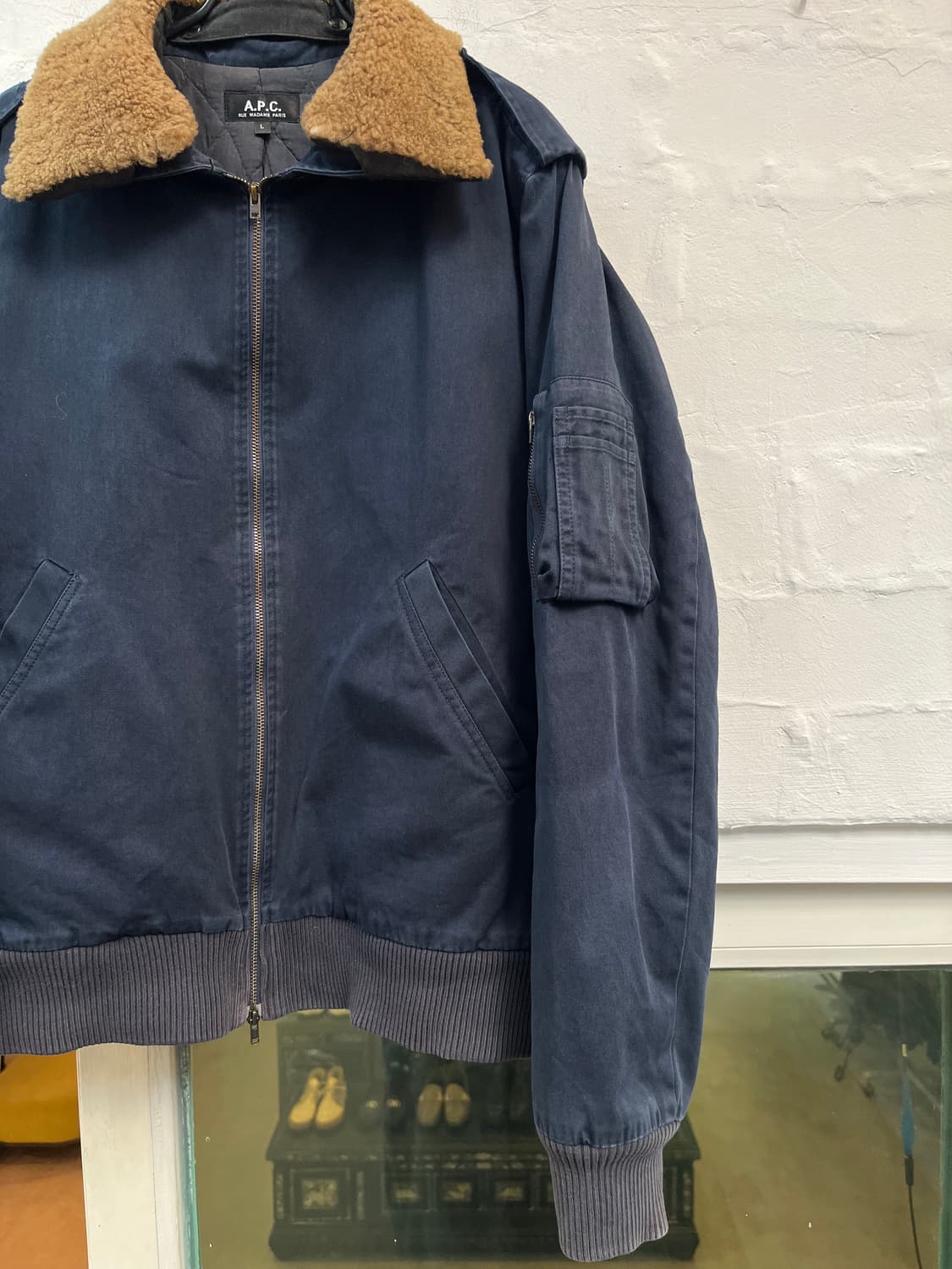 A.P.C. 아페쎄 네이비 퍼카라 보머 블루종 자켓 L 상품이미지3