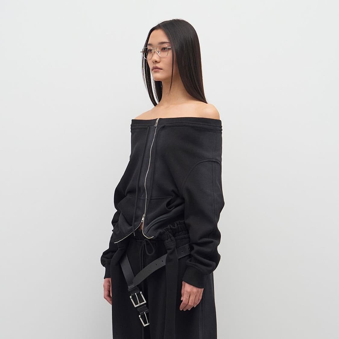 LCDC 워시드 집업 블랙 상품이미지2