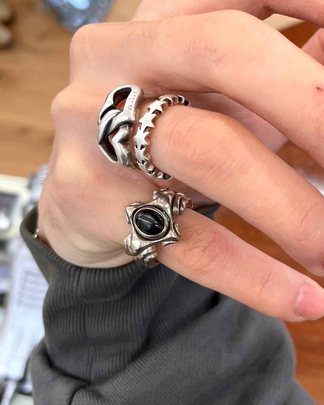 925 실버 블랙 오닉스 반지 상품이미지3