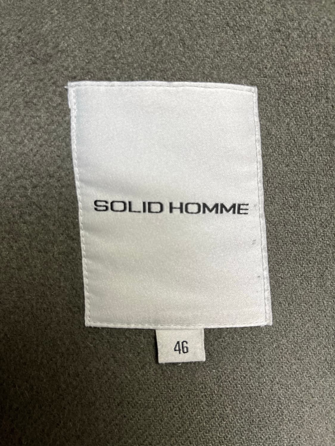 솔리드옴므 체크 세미오버핏 핸드메이드 코트 46사이즈 상품이미지5