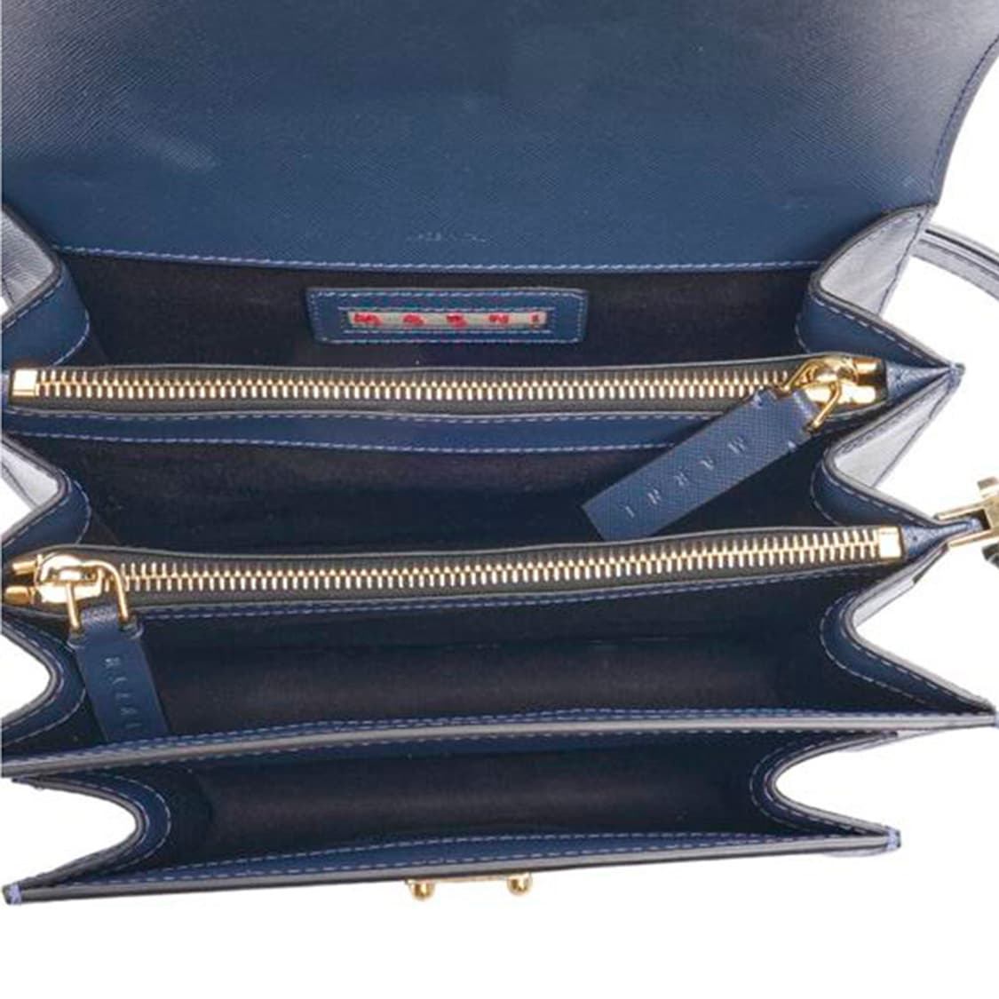 (중고) 마르니 네이비 사피아노 트렁크 미듐 숄더백 상품이미지5
