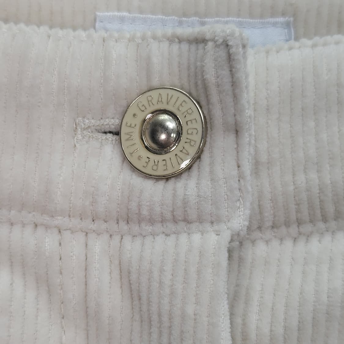 한섬 타임 골지 벨벳 팬츠 바지 슬랙스 베이지 28사이즈 새상품급 상품이미지4