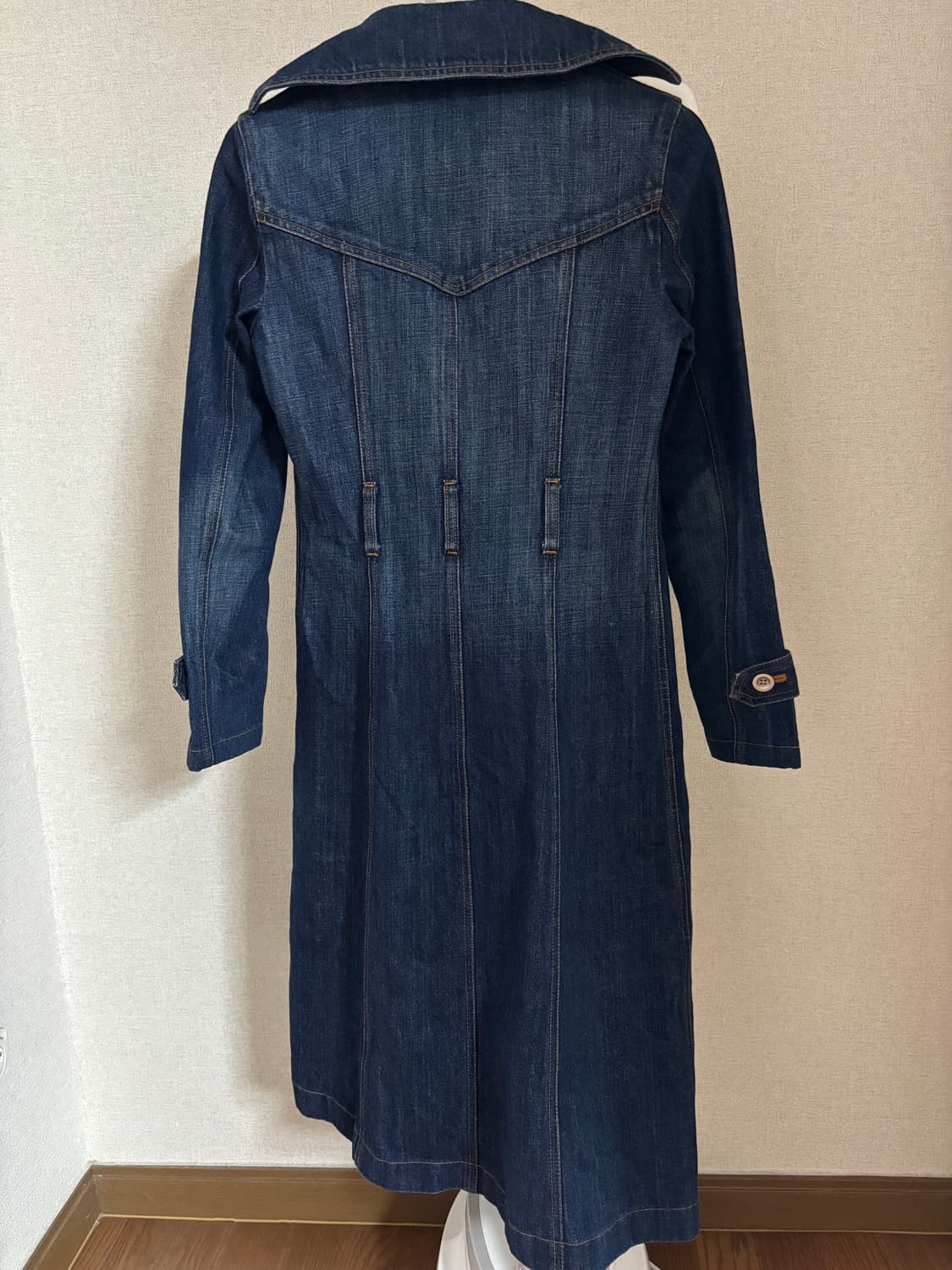질스튜어트 JILLSTUART 데님 더블 롱코트 S 상품이미지2