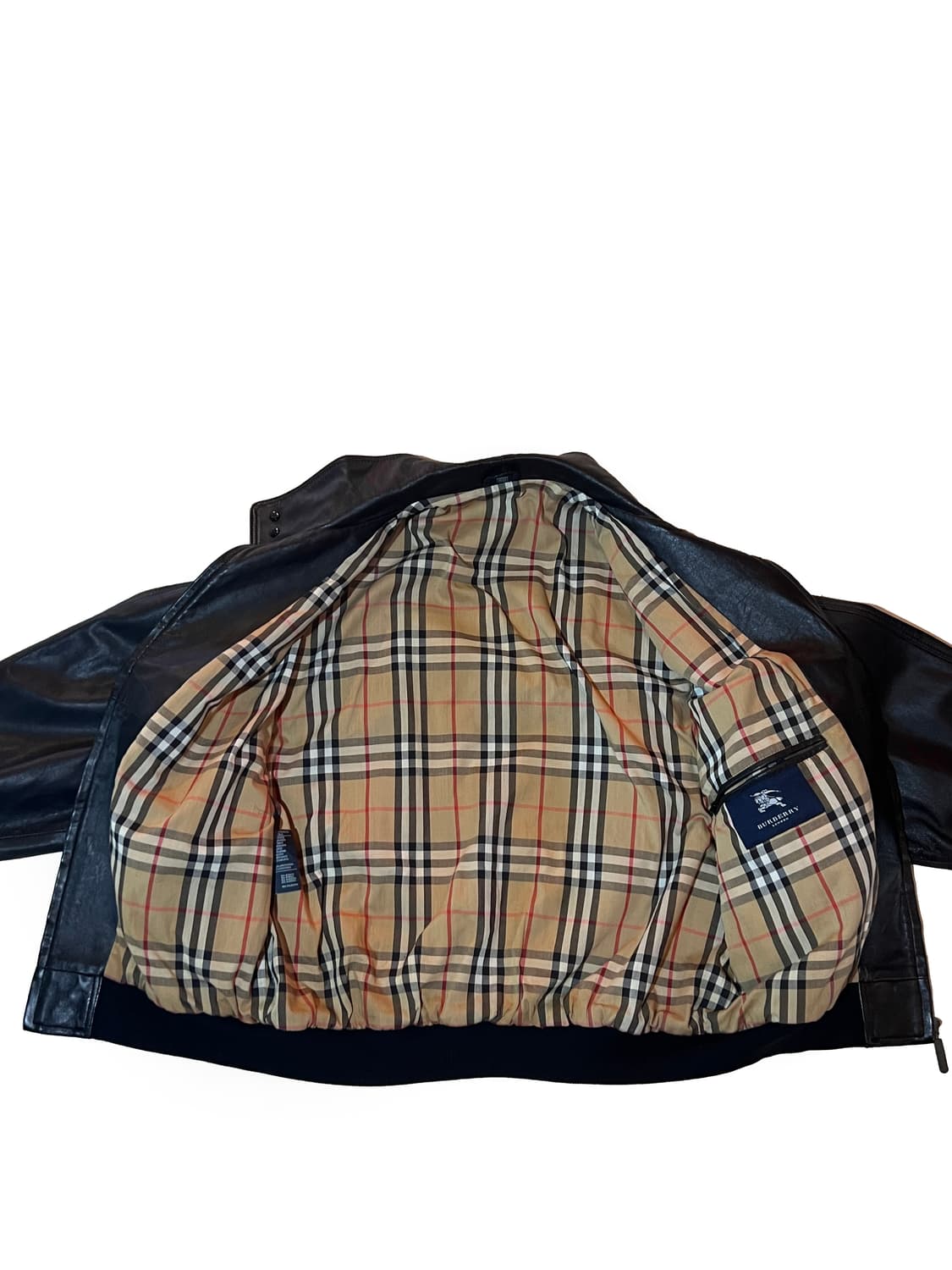 90s Burberry leather jacket 상품이미지4