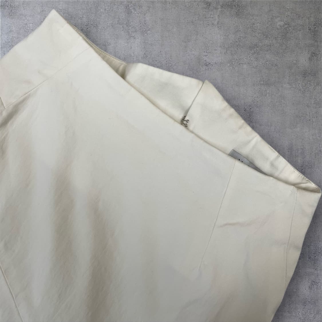 입생로랑 SS2000 비대칭 코튼 미디 스커트 FR38 상품이미지2