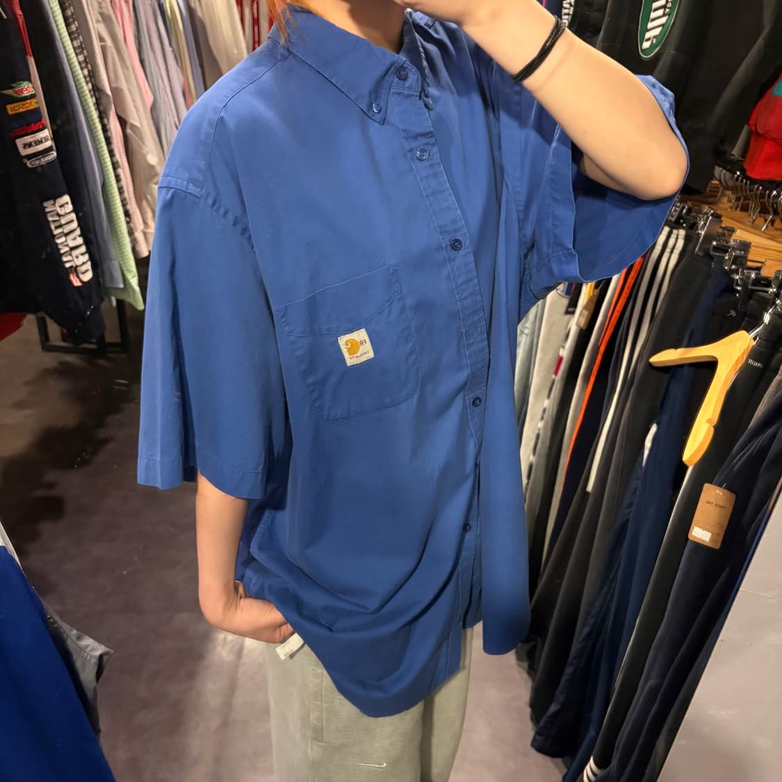 [IM] Carhartt 칼하트 반팔 셔츠 블루 상품이미지3