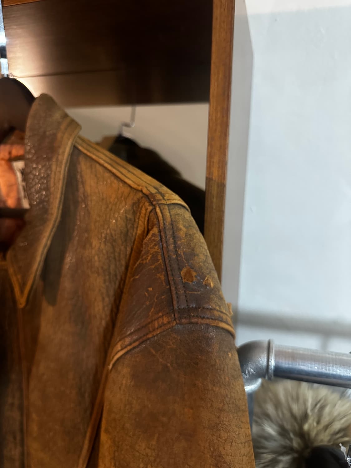 재패니즈 헤비 에이징 레더자켓 상품이미지5