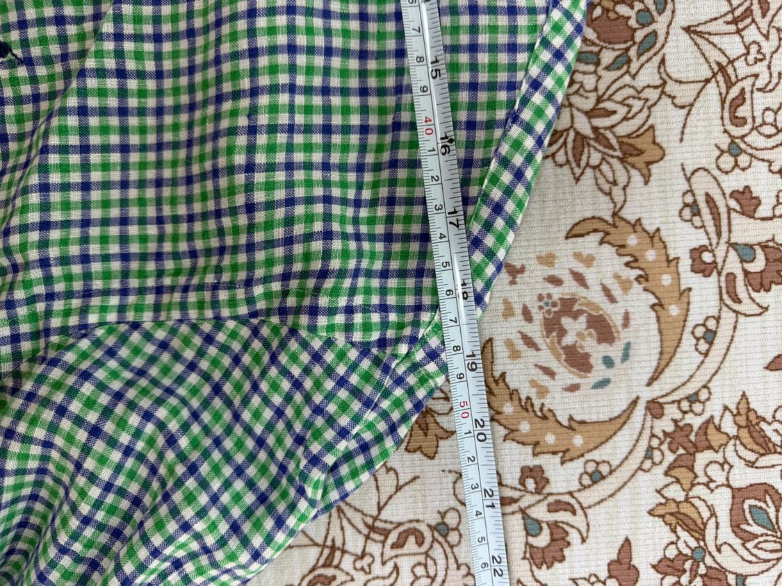 Polo Ralph Lauren 린넨100% 그린블루체크 셔츠 상품이미지7