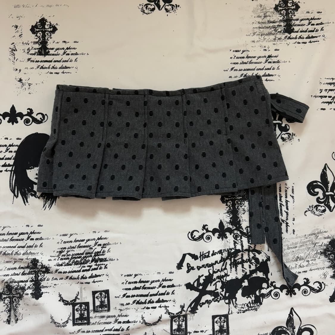 • Dot Pleated Layered Skirt 상품이미지3