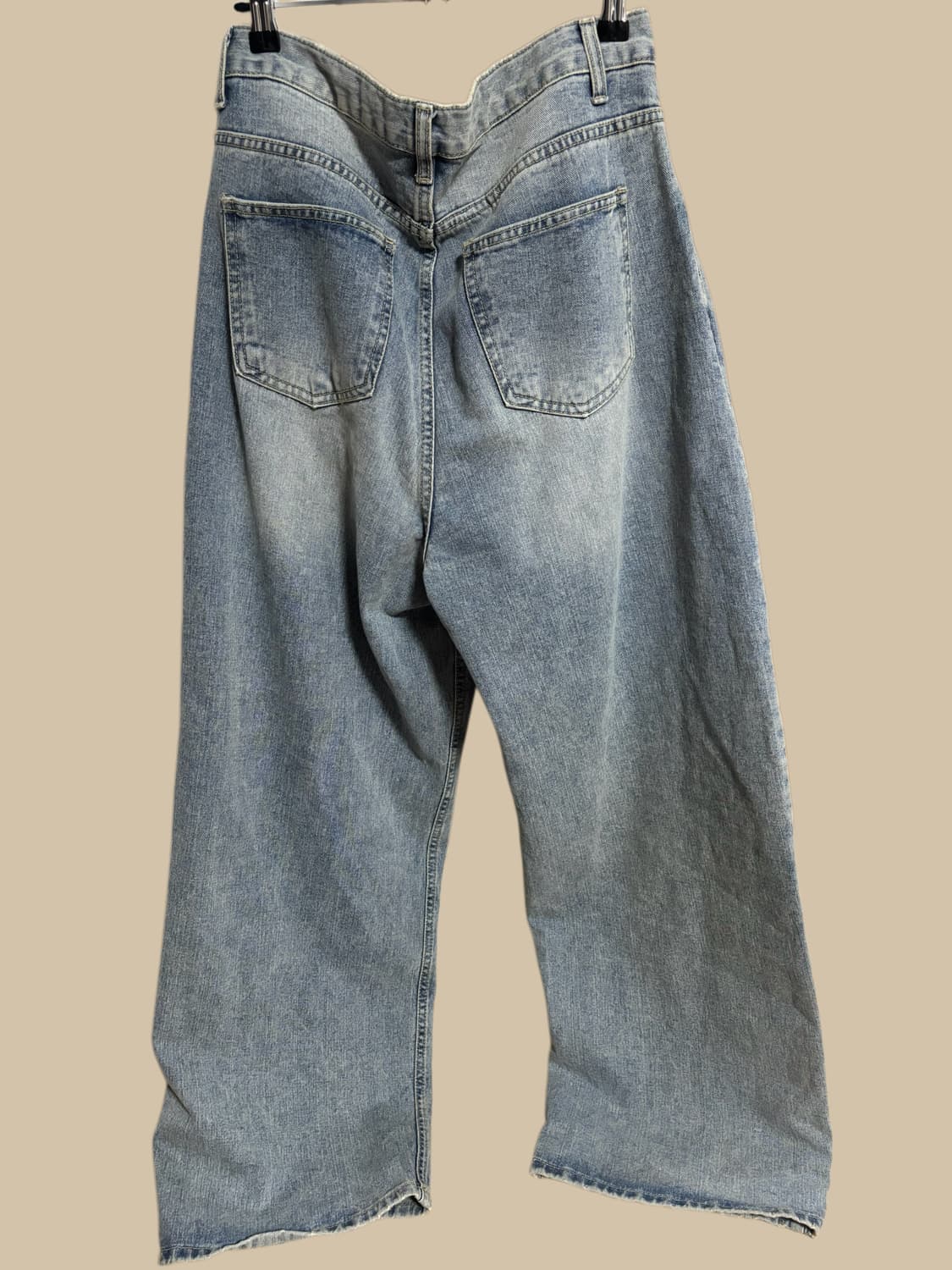 빈티지 워싱 데님 벌룬 와이드 팬츠 상품이미지3