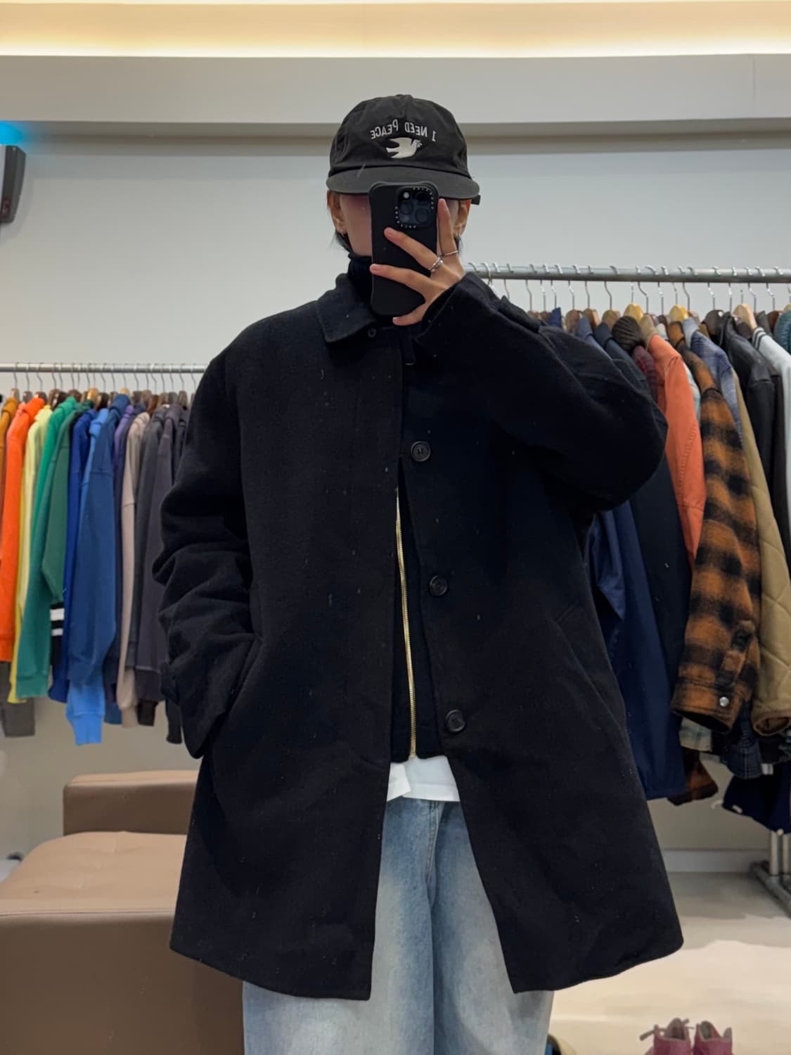 90s 입생로랑 캐시미어 미들 코트 상품이미지6