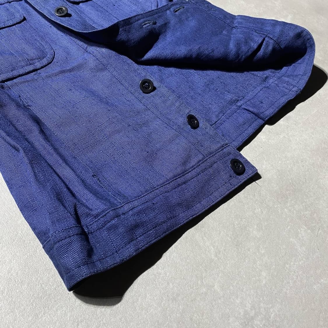 SEXY ANGERO 100% 이탈리아 리넨 블루 싱글 셋업 — 이색적인 상품이미지5