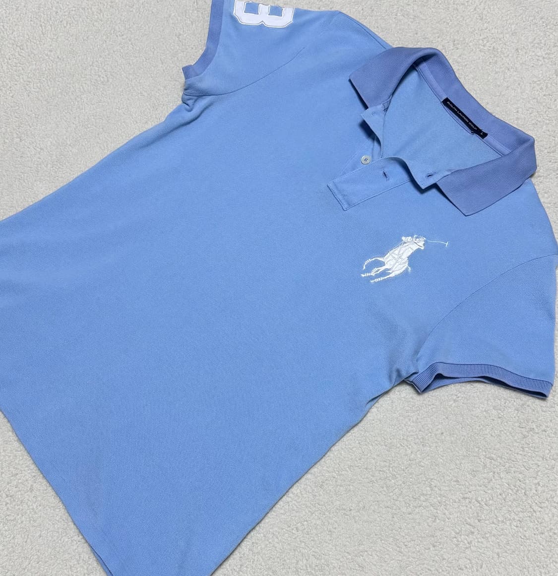 폴로 랄프로렌 빅포니 시나모 스카이 화이트 골프 반팔 상품이미지3