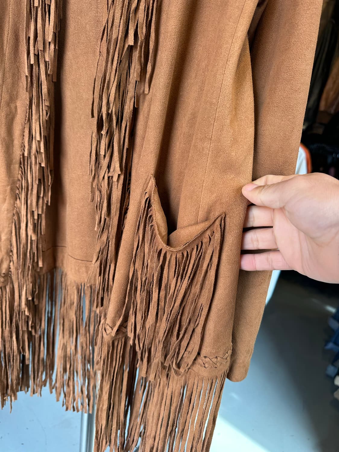 리얼 레더 스웨이드 프린지 웨스턴 자켓 우먼스 상품이미지7