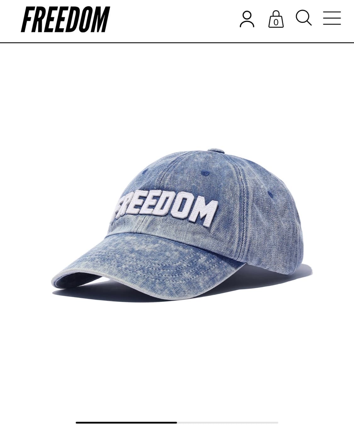 프리덤(FREEDOM) 데님 볼캡 상품이미지4