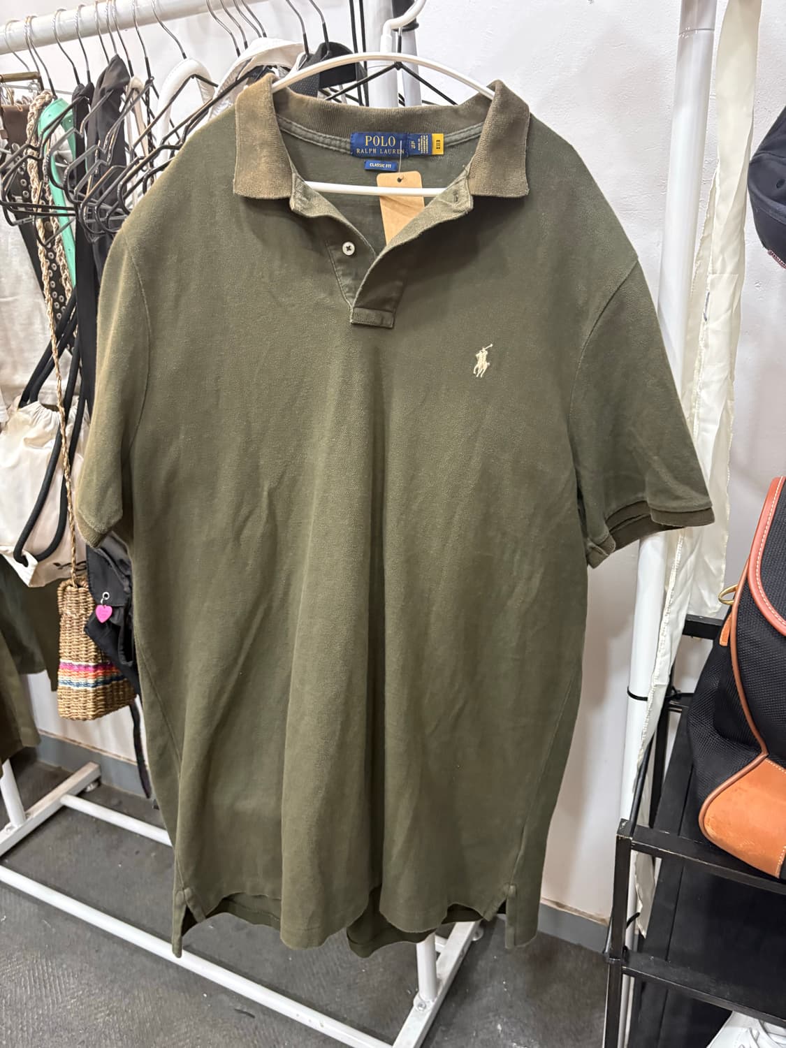 폴로 랄프로렌 클래식 핏 카라티 올리브 XL 상품이미지2
