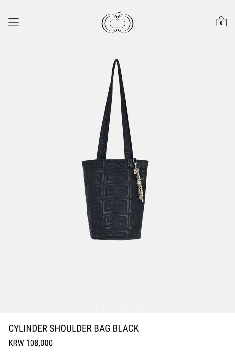 콜로신스 CYLINDER SHOULDER BAG BLACK 상품이미지1